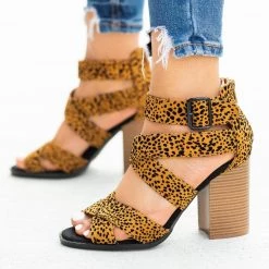 Qupid Shoes Strappy Buckled Fashion High-Heels Newest Arrivals