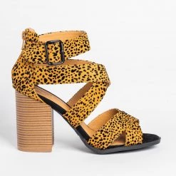 Qupid Shoes Strappy Buckled Fashion High-Heels Newest Arrivals