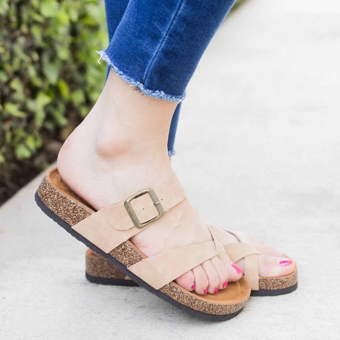 Refresh Strappy Cork Flip-Flops Newest Arrivals 2 Refresh Strappy Cork Flip-Flops Newest Arrivals