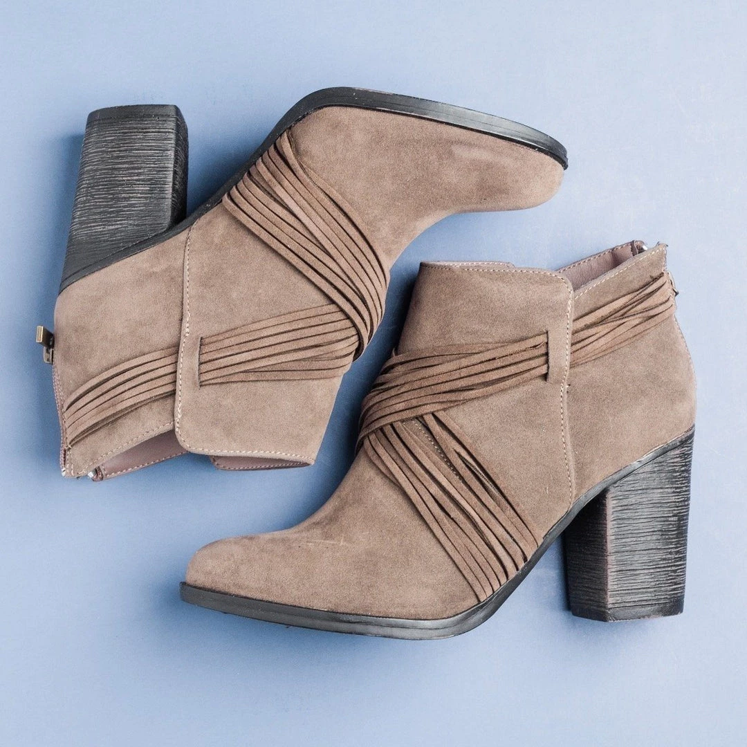 Bamboo Shoes Newest Arrivals Strappy Criss Cross Heel Booties 3 Bamboo Shoes Newest Arrivals Strappy Criss Cross Heel Booties