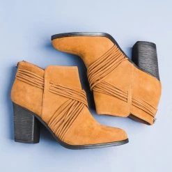 Bamboo Shoes Newest Arrivals Strappy Criss Cross Heel Booties