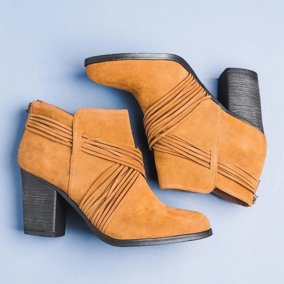 Bamboo Shoes Newest Arrivals Strappy Criss Cross Heel Booties 1 Bamboo Shoes Newest Arrivals Strappy Criss Cross Heel Booties