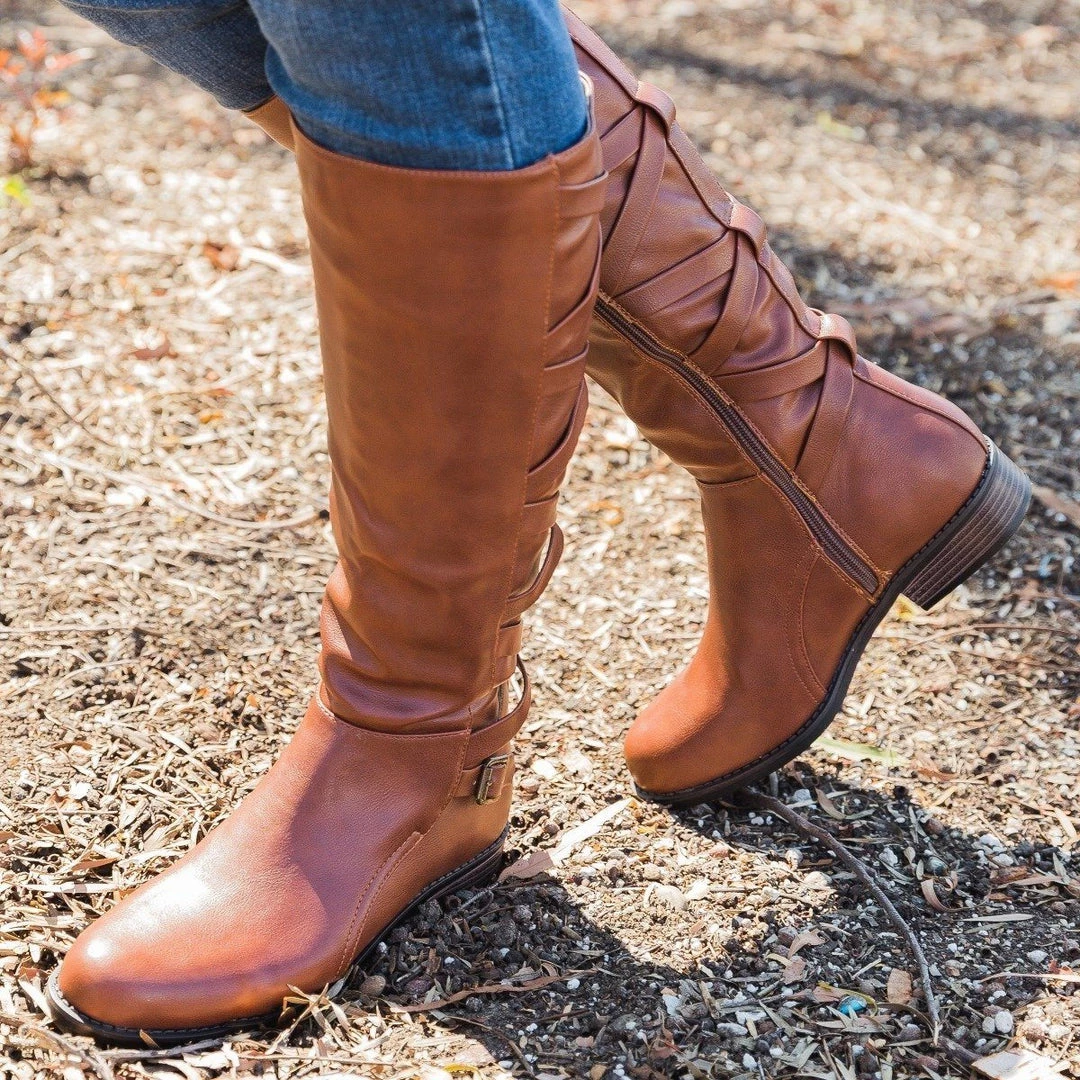 Bamboo Shoes Strappy Criss Cross Riding Boots Newest Arrivals 12 Bamboo Shoes Strappy Criss Cross Riding Boots Newest Arrivals