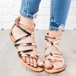 Anna Shoes Strappy Crisscross Sandals Newest Arrivals