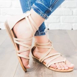 Anna Shoes Strappy Crisscross Sandals Newest Arrivals