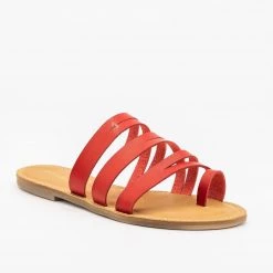 Bamboo Shoes Newest Arrivals Strappy Cutout Toe Hold Sandals
