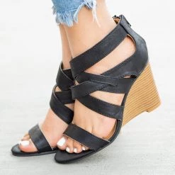 Qupid Shoes Newest Arrivals Strappy Diva Stacked Wedges 21 Qupid Shoes Newest Arrivals Strappy Diva Stacked Wedges