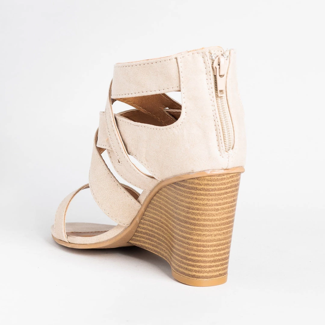 Qupid Shoes Newest Arrivals Strappy Diva Stacked Wedges 5 Qupid Shoes Newest Arrivals Strappy Diva Stacked Wedges