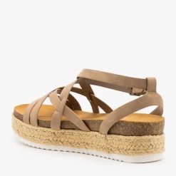 Soda Shoes Strappy Espadrille Flatform Sandals Newest Arrivals