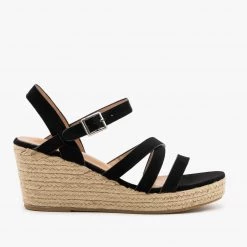 Bella Marie Strappy Espadrille Wedge Sandals
