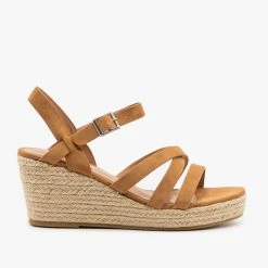 Bella Marie Strappy Espadrille Wedge Sandals
