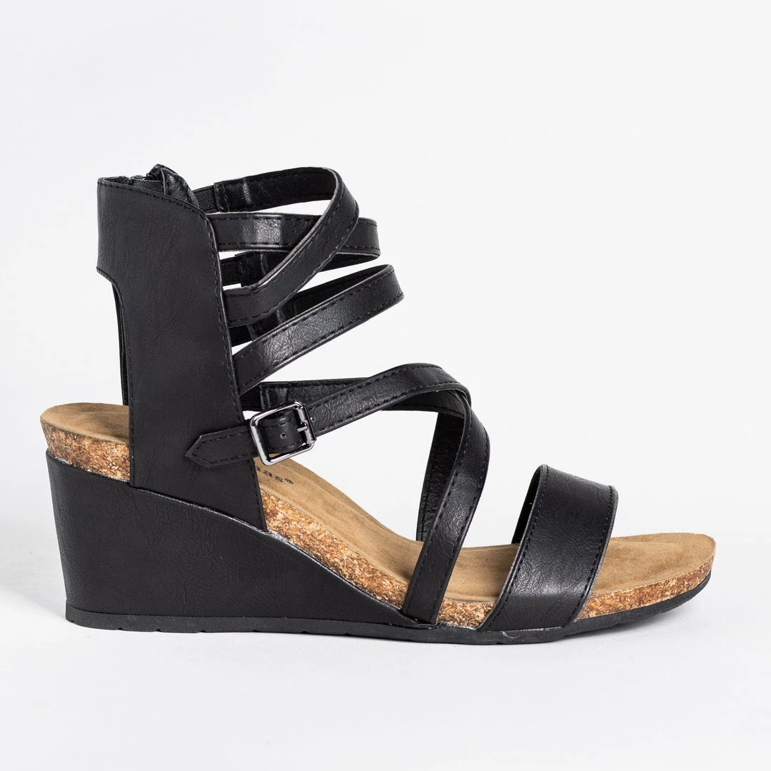 Pierre Dumas Strappy Gladiator Sandal Wedges 2 Pierre Dumas Strappy Gladiator Sandal Wedges