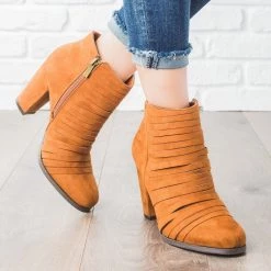 Bamboo Shoes Strappy Heel Ankle Booties Newest Arrivals