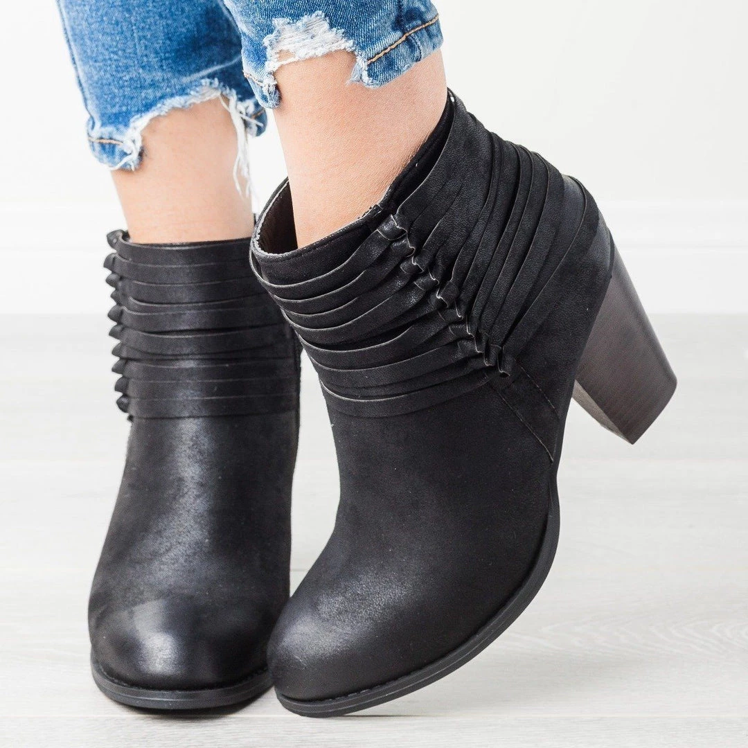 Mata Strappy Knotted Ankle Booties 3 Mata Strappy Knotted Ankle Booties