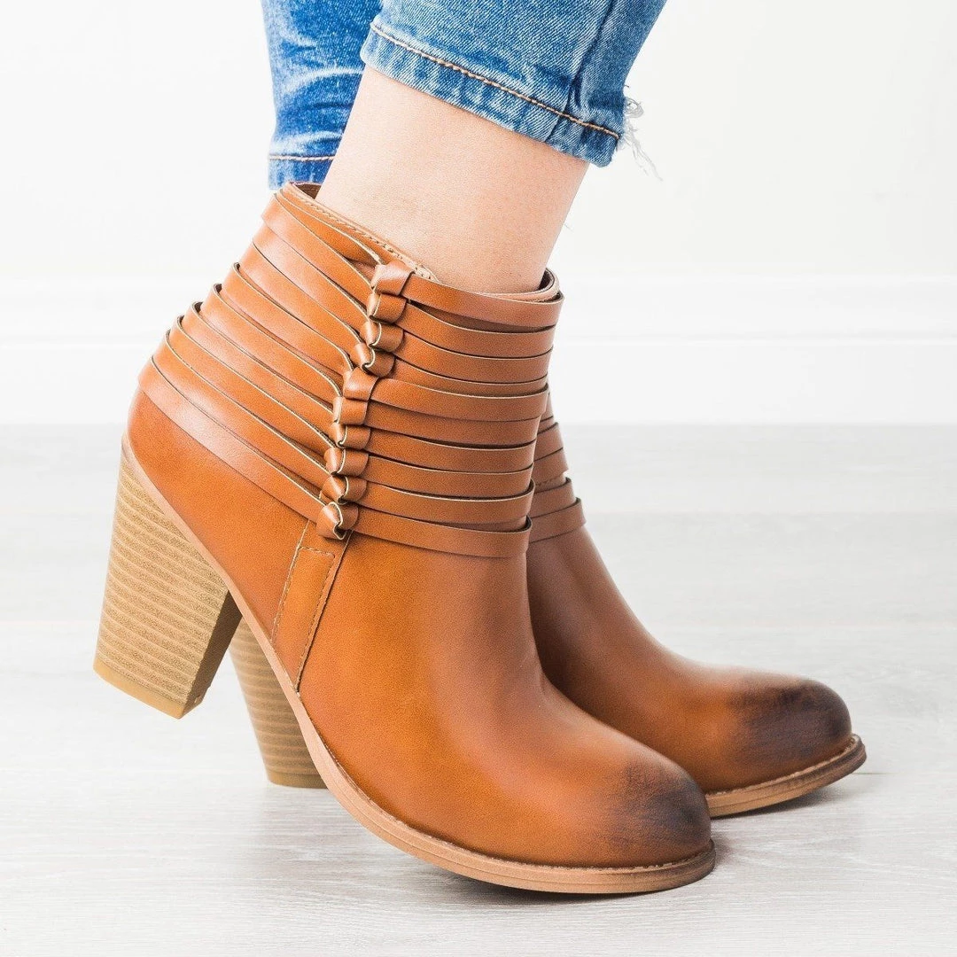 Mata Strappy Knotted Ankle Booties 1 Mata Strappy Knotted Ankle Booties