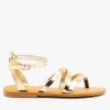Bamboo Shoes Strappy Metallic Gold Summer Sandals