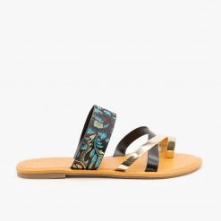 Bamboo Shoes Strappy Multi-Tone Sandals Newest Arrivals