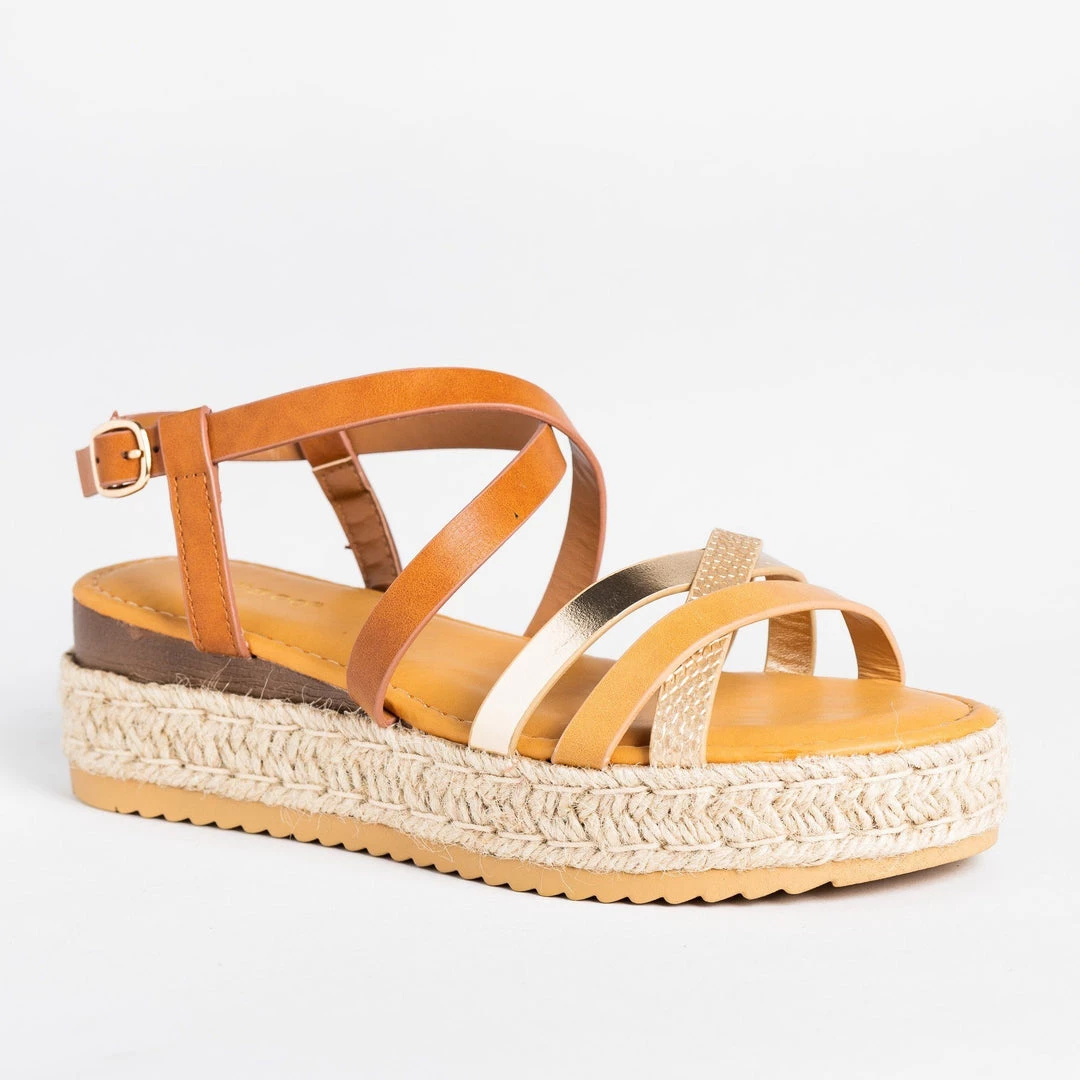 Bamboo Shoes Newest Arrivals Strappy Multi-Toned Espadrille Flatforms 1 Bamboo Shoes Newest Arrivals Strappy Multi-Toned Espadrille Flatforms