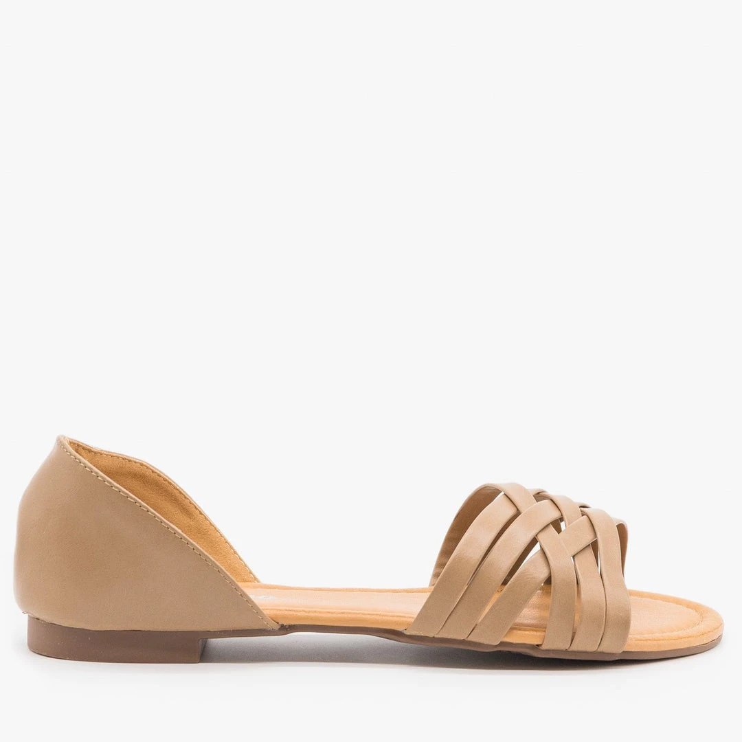 Weeboo Newest Arrivals Strappy Open Toe Flats 7 Weeboo Newest Arrivals Strappy Open Toe Flats