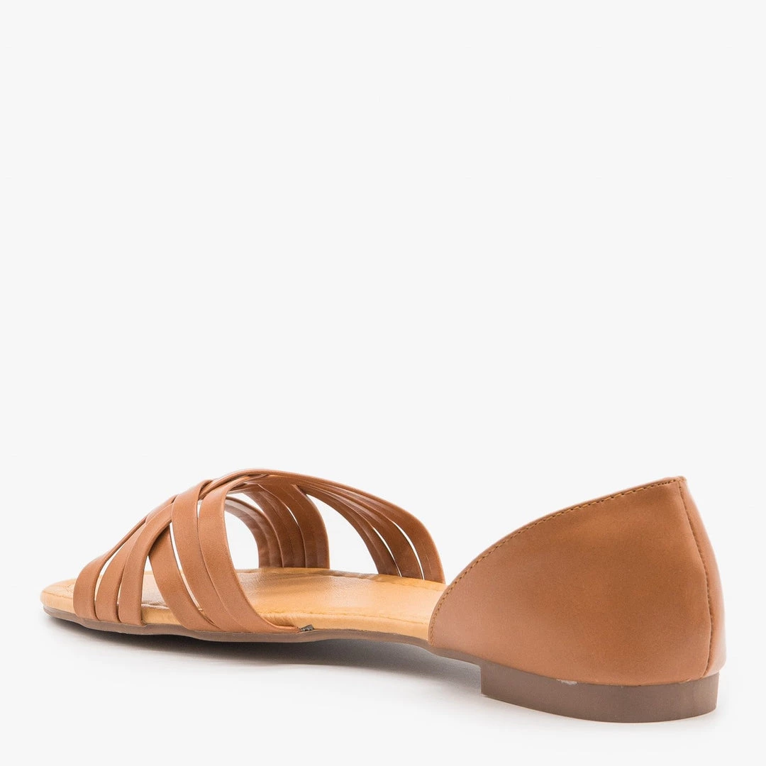 Weeboo Newest Arrivals Strappy Open Toe Flats 6 Weeboo Newest Arrivals Strappy Open Toe Flats