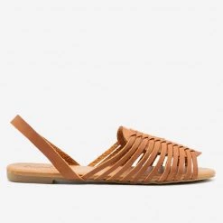 Qupid Shoes Newest Arrivals Strappy Slingback Flats