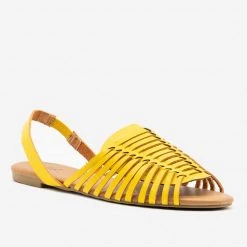 Qupid Shoes Newest Arrivals Strappy Slingback Flats