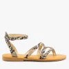 Bamboo Shoes Strappy Snake Print Summer Sandals