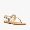 Bamboo Shoes Newest Arrivals Strappy Snakeskin Metallic Sandals