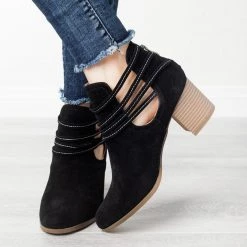 AMS Shoes Strappy Wraparound Booties