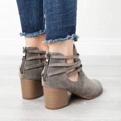 AMS Shoes Strappy Wraparound Booties
