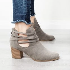 AMS Shoes Strappy Wraparound Booties