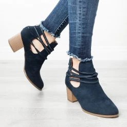 AMS Shoes Strappy Wraparound Booties