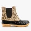 Nature Breeze Street Style Cheetah Print Duck Boots