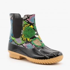 Nature Breeze Street Style Snake Print Duck Boots 5 Nature Breeze Street Style Snake Print Duck Boots