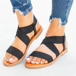 Soho Girls Newest Arrivals Stretchy Criss Cross Summer Sandals