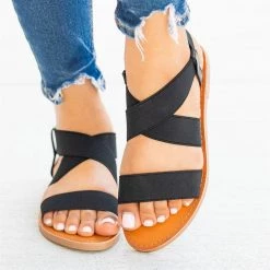 Soho Girls Newest Arrivals Stretchy Criss Cross Summer Sandals