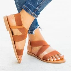 Soho Girls Newest Arrivals Stretchy Criss Cross Summer Sandals