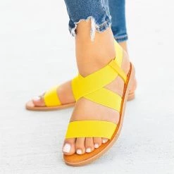 Soho Girls Newest Arrivals Stretchy Criss Cross Summer Sandals