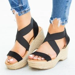 Qupid Shoes Newest Arrivals Stretchy Strap Espadrille Sandal Wedges 10 Qupid Shoes Newest Arrivals Stretchy Strap Espadrille Sandal Wedges