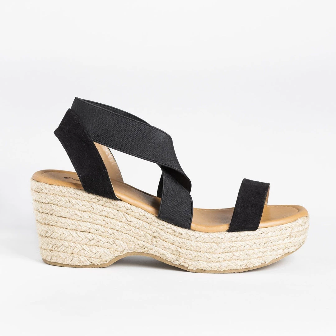 Qupid Shoes Newest Arrivals Stretchy Strap Espadrille Sandal Wedges 2 Qupid Shoes Newest Arrivals Stretchy Strap Espadrille Sandal Wedges