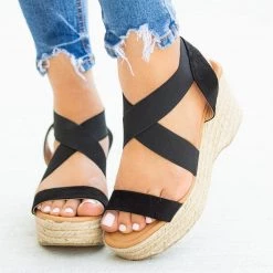 Qupid Shoes Newest Arrivals Stretchy Strap Espadrille Sandal Wedges 11 Qupid Shoes Newest Arrivals Stretchy Strap Espadrille Sandal Wedges
