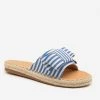 Bella Marie Newest Arrivals Striped Bow Espadrille Sandals
