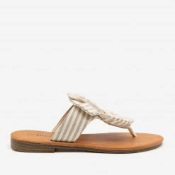 Nature Breeze Striped Bow Sandals Newest Arrivals