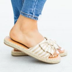 Weeboo Striped Bow Tie Espadrille Sandals 20 Weeboo Striped Bow Tie Espadrille Sandals