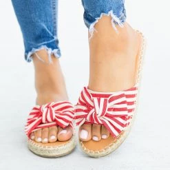 Weeboo Striped Bow Tie Espadrille Sandals 16 Weeboo Striped Bow Tie Espadrille Sandals