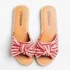 Weeboo Striped Bow Tie Espadrille Sandals