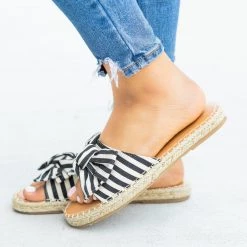 Weeboo Striped Bow Tie Espadrille Sandals 23 Weeboo Striped Bow Tie Espadrille Sandals