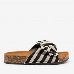 Mata Striped Cork Slides Newest Arrivals