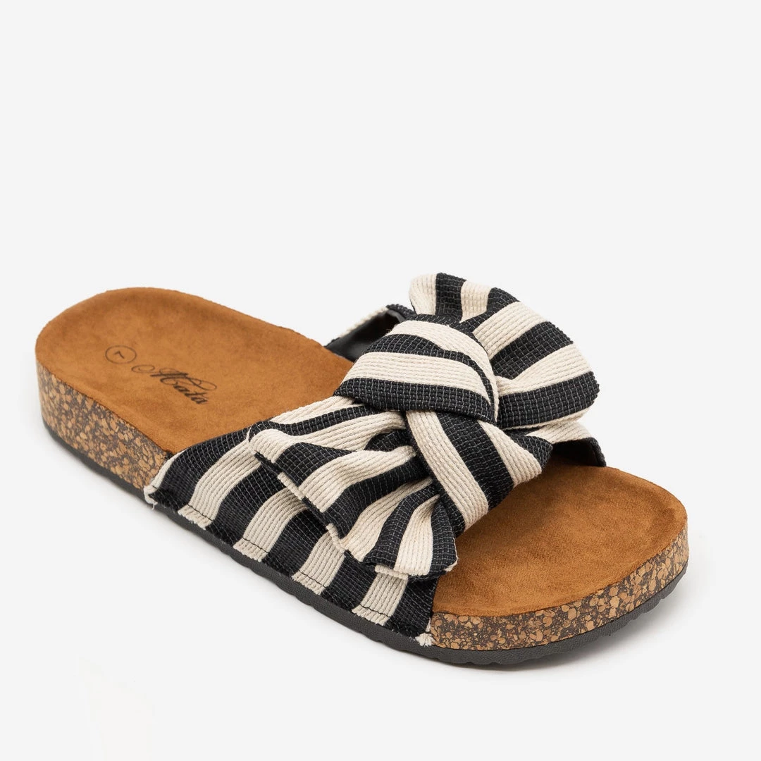 Mata Striped Cork Slides Newest Arrivals 3 Mata Striped Cork Slides Newest Arrivals