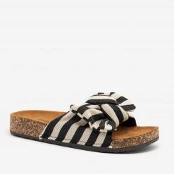 Mata Striped Cork Slides Newest Arrivals